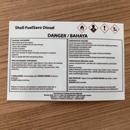 Shell Hazard Sticker for Diesel/Mogas