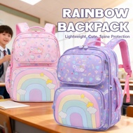 Bagpack Schoolbag Lightweight Girl Cute Spine Protection Beg Beg Sekolah Rainbows Girl