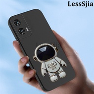 Phone cover Motorola Moto G96 Back case Fashionable Cartoon Astronaut Stand dustproof Smooth For Mot