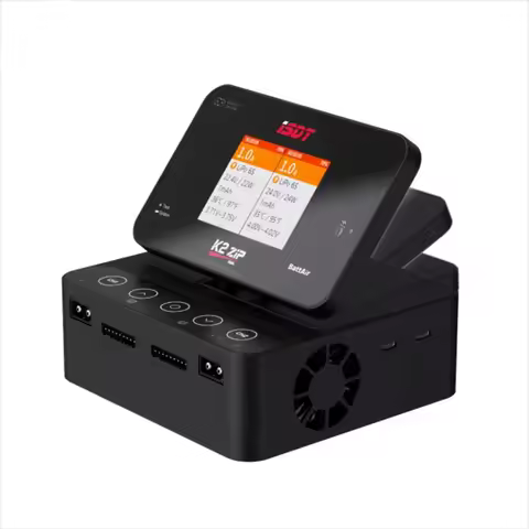 ISDT K2 ZIP AC 200W / DC 500Wx2 Dual Channel Smart Charger with 2.8 Inch IPS LCD Screen for 1~8S LiF