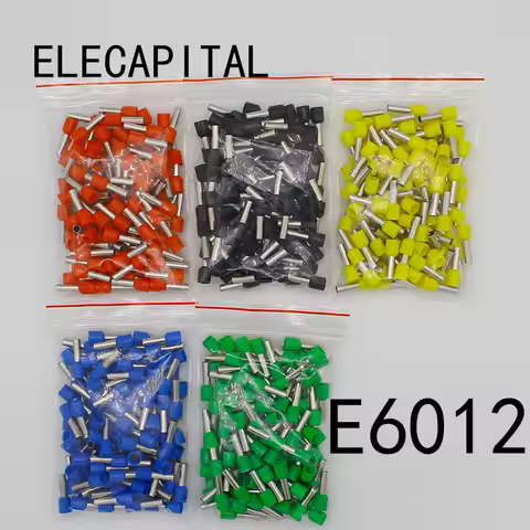 E6012 Tube Insulating Terminals 6MM2 100PCS/Pack Cable Wire Connector Insulating Crimp Terminal Insu