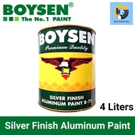 Boysen Silver Finish Aluminum Paint 4 Liters (Gallon) B-75 Metal Surfaces Brix Industries Manila