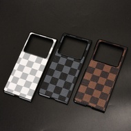 Suitable for ZTE Nubia Fold/ZTE Nubia Fold Phone Case Checked Leather Phone Protective Case