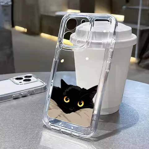 Black Cat Funny Couple Phone Case For Xiaomi 12T 13t 14t 15t 17 Pro Max For Xiaomi Mi Lite 5G Ne 13