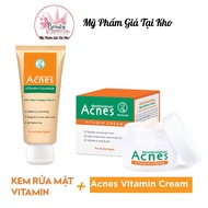 Sữa rửa mặt + Kem dưỡng da Vitamin Acnes Vitamin Cream 40g