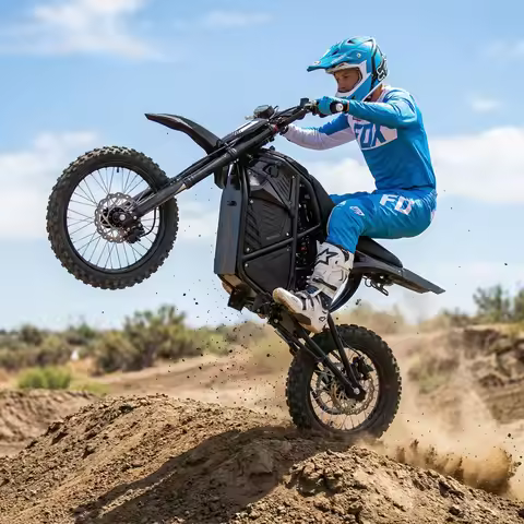 2000W Electric Dirt Bike for Teens & Adults - 37MPH Off-Road EBike, 48V 21AH Removable Battery E Bik