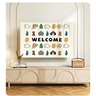 Cartoon Cute All-Inclusive TV Anti-dust Cover Anti-dust Cover Towel Curved Screen Hanging Desktop Co