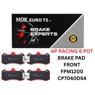MOK EURO T5 AP RACING 6 POT FRONT PREMIUM CERAMIC BRAKE PAD FPM1200 CP7040D54