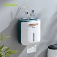 [พร้อมส่ง]Ecoco กล่องใส่กระดาษทิชชู่ ติดผนัง กล่องใส่ทิชชู่ กันน้ำ ไม่ต้องเจาะผนัง