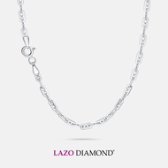 LAZO DIAMOND 9k White Gold Thin Mariner Chain Necklace