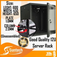 TC-12U-600 / 12u Server Rack/Cabinet Rack (UNASSEMBLED/450x600x650) With Server Tray