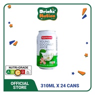 [Wholesale - 24s] TropicFarmers Young Coconut Juice With Pulp (Can 310ml)