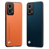 Luxury PU Leather Case For Motorola Moto G35 Back Cover Matte Silicone Shockproof Full Protection Ph