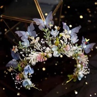 Sweet Girl butterfly crown Elegant flower crown Wedding Flower Hair Band Hair Accessories Photograph