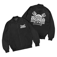 DEVVOGUE Men's Mechanical Engineer Royal Of Blood Bomber Jacket Taslan Material