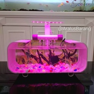 Aquarium Mini Full Set Dengan Pompa Dan Filter / Aquarium Akrilik / Aquarium Ikan Cupang / Aquarium
