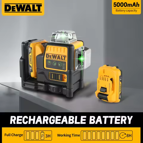 2025 DEWALT DW089LG 12V Li - ion Battery - Powered Self - Levelling Green Beam Laser. 12 Lines in 3x