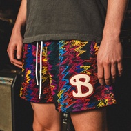 BKTSQD Signal Interruption Series Mesh Shorts Loose Large Size Fashion Casual Sports Basketball Pant