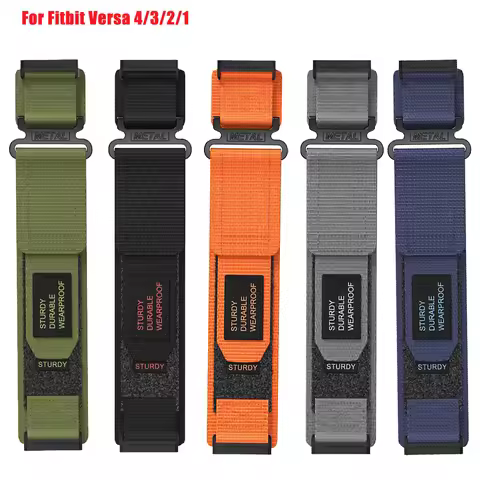 Sports Nylon Band For Fitbit Versa 4 3 2 1Women Men Woven Watch Bracelet Strap Loop For Fitbit Sense