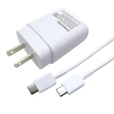 Samsung 25W US Plug Super Fast USB-C Charger PD Wall Power Adapter For Galaxy S24 S23 S22 S21 S20 Pl