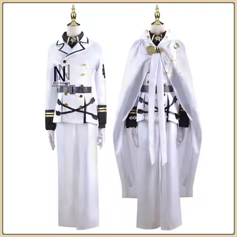 Halloween Party Suit Seraph of the End Mikaela Hyakuya Black Battle Suit Full Set High Quality Cospl