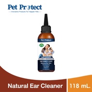 Pet Protect Ear Cleaner โลชั่นเช็ดหู สูตรอ่อนโยน ลดกลิ่นเหม็น  ขจัดไรในช่องหู ขจัดขี้หูและแบคทีเรีย สำหรับสุนัขและแมว (118 มล./ขวด)