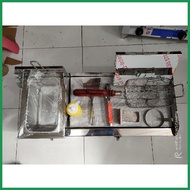 ➲ § ⚡ 12x20 2in1 Stainless Burger Griddle with Deep Fryer Burgeran Burger Stove Burger Machine