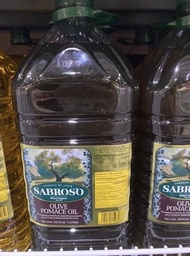 ถูกที่สุด Sabroso Olive Pomace Oil 5L.น้ำมันมะกอกธรรมชาติ ผสมผ่านกรรมวิธี โพเมซ ออยล์