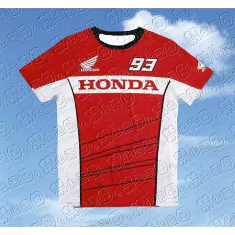 2025 Summer Fashion HRC Honda Racing Printed Men 93 Mark Marquez Racing T-shirt HRC Cycling Clothing