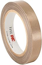 3M 5151 0.563" x 36yd Light Brown PTFE Glass Cloth Tape -100 to 500 Degrees F Performance Temperatur