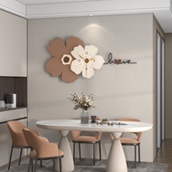Large Wall Clock Flower Background Decoration Wall Clock Modern Minimalist Clock Wall Hanging