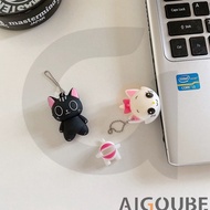 Personalized silicone cute black cat white cat finger drive pen hard drive USB 2.0 data storage flas
