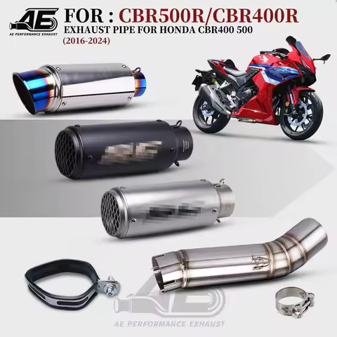For CB500F CBR500R CB400R CB400F/X (2016-2024) 51mm caliber exhaust pipe motorcycle exhaust system m