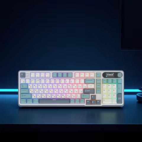 RK ROYAL KLUDGE S98 Mechanical Keyboard Top Mount TFT Screen 98 Keys RGB BT5.0/2.4G/USB-C Wireless G