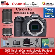 READY STOCK CANON EOS R7 BODY / KIT Mirrorless Camera RF-S 18-45MM / 18-150MM FREE MEMORY CARD