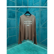 [High-End Version] Acne Studios New Style Letter logo Gradient Long-Sleeved T-Shirt Bottoming Shirt 