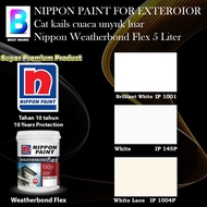 Nippon Paint Weatherbond Flex Exterior Collection 5 Liter Brilliant White 1001 / White 145 / White Lace 1004P