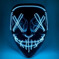 Halloween costume cyberpunk helmet luminous mask cyberpunk mask cold light ghost face mask cosplay m