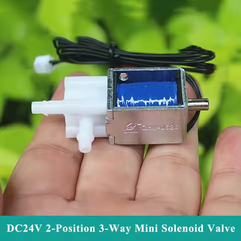 DC 24V 2-Position 3-Way Small Mini Electric Solenoid Valve N/O N/C Air Water Flow Control Electromag