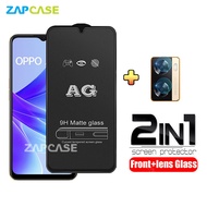 2in1 Tempered Glass Anti Glare Oppo A77 4G/A77S Free Tempered Glass Camera