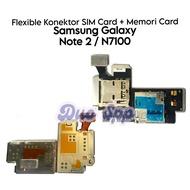 Flexible + Frame Connector SIM Card Memory Card Samsung Galaxy Note 2 / N7100 / GT-N7100 / GT-N7105 