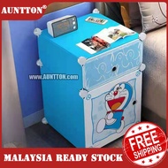 🔥Ready Stock🔥Auntton Korean DIY 2 Cube Cabinet Bedside Table Almari Tepi Katil Kanak Kanak Kabinet Kecil Budak