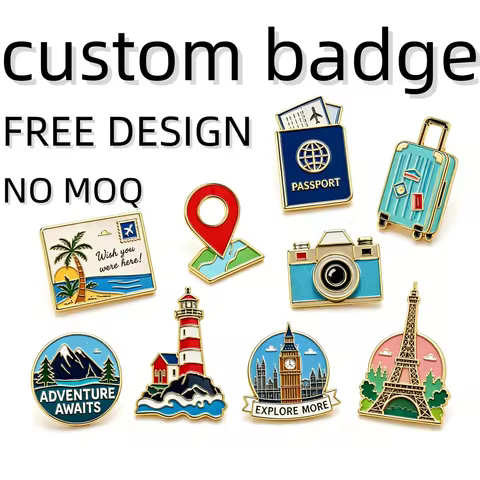 Premium Badge Emblem Hard Soft Enamel Lapel Pin Custom Award Crest Crown Anniversary Corporate Logo 