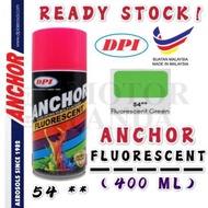 ANCHOR FLUORESCENT SERIES CAN SPRAY PAINT CAT SPRAY TIN 54 54** GLOW PAINT GREEN HIJAU 100% ORIGINAL