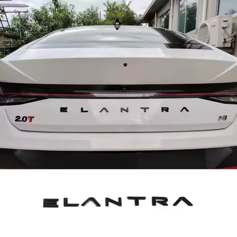 ABS/Metal Car Rear Trunk Emblem Badge Sticker For 2021-2023 Elantra NLINE Covering letter trunk embl