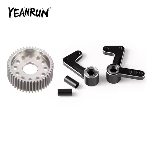 YEAHRUN Aluminum Alloy Steering Kit / 48P 45T Differential Gear for Team Associated RC10 1/10 RC Car