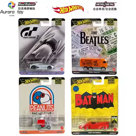 2025 Hot Wheels Car Pop Culture Hdx86-b Series Car Model Alloy Hot Aston Martinthe Beatles Lotus Bir