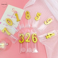 LILIN Birthday Cake Number of Candles 0-9 Decoration Insert Gold Plated Insert E