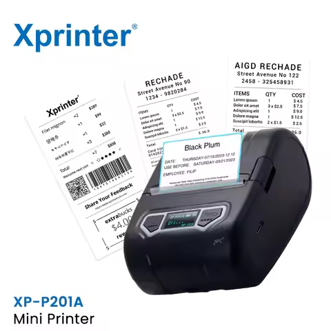 Xprinter XP-P201A Thermal Label Printer 48mm Mini Thermal Printer Portable Blue Tooth Thermal Sticke