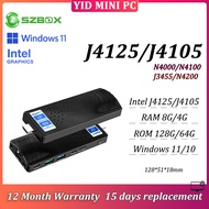 MINI PC Intel J4125/J4105 RAM 8G/4G ROM 128G/64G Windows 11/10 Office Computer